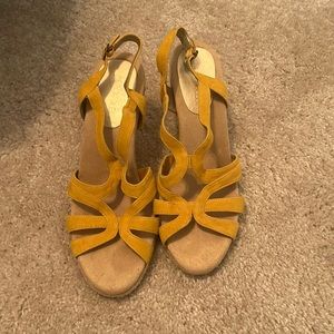 Mustard Yellow Strappy Sandals